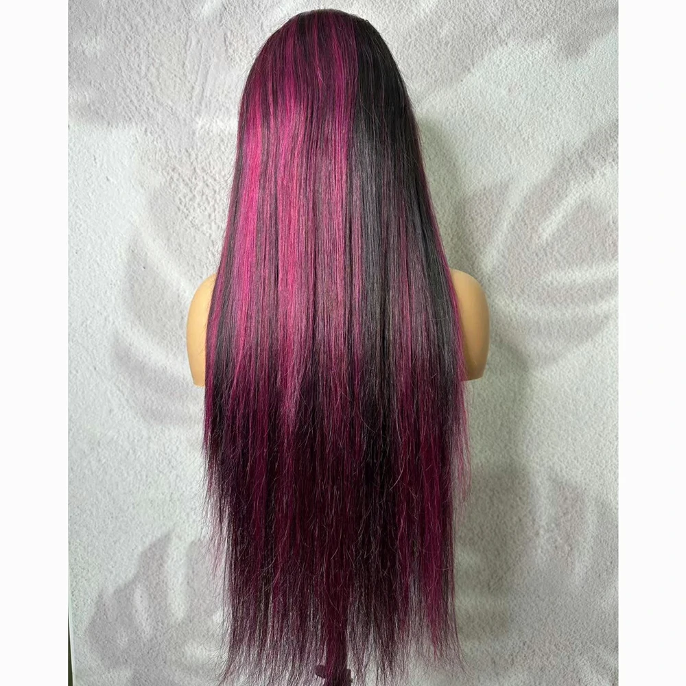1B purple color lace wig Straight 13x4 color 1B Purple Straight Hair Lace Wig - Image 1
