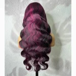 13x4 color 1B Purple Body Wave Hair Lace Wig