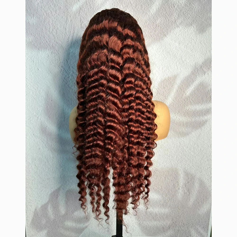 33 color lace wig deep wave 13x4 color 33 Deep Wave Hair Lace Wig - Image 1