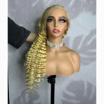 13x4 color 613 Deep Wave Hair Lace Wig - Image 2