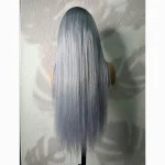 13x4 color Grey Straight Hair Lace Wig