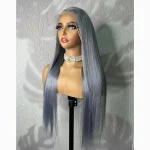 13x4 color Grey Straight Hair Lace Wig - Image 3
