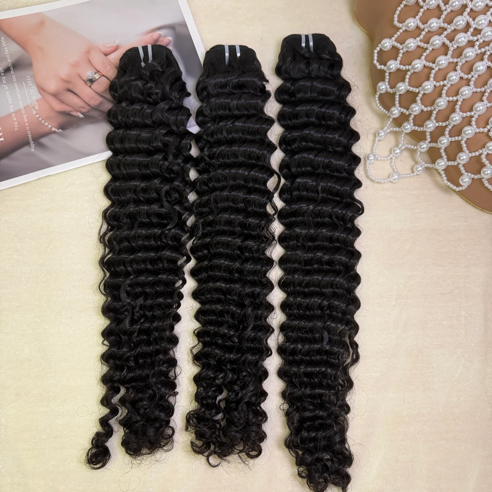 Hair bundle deep wave hair2 Mink Virgin Deep Wave Hair Bundles - Image 1