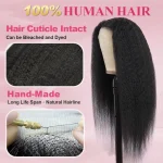 Mink Hair 200% Density HD Lace Wig Kinky Straight - Image 2