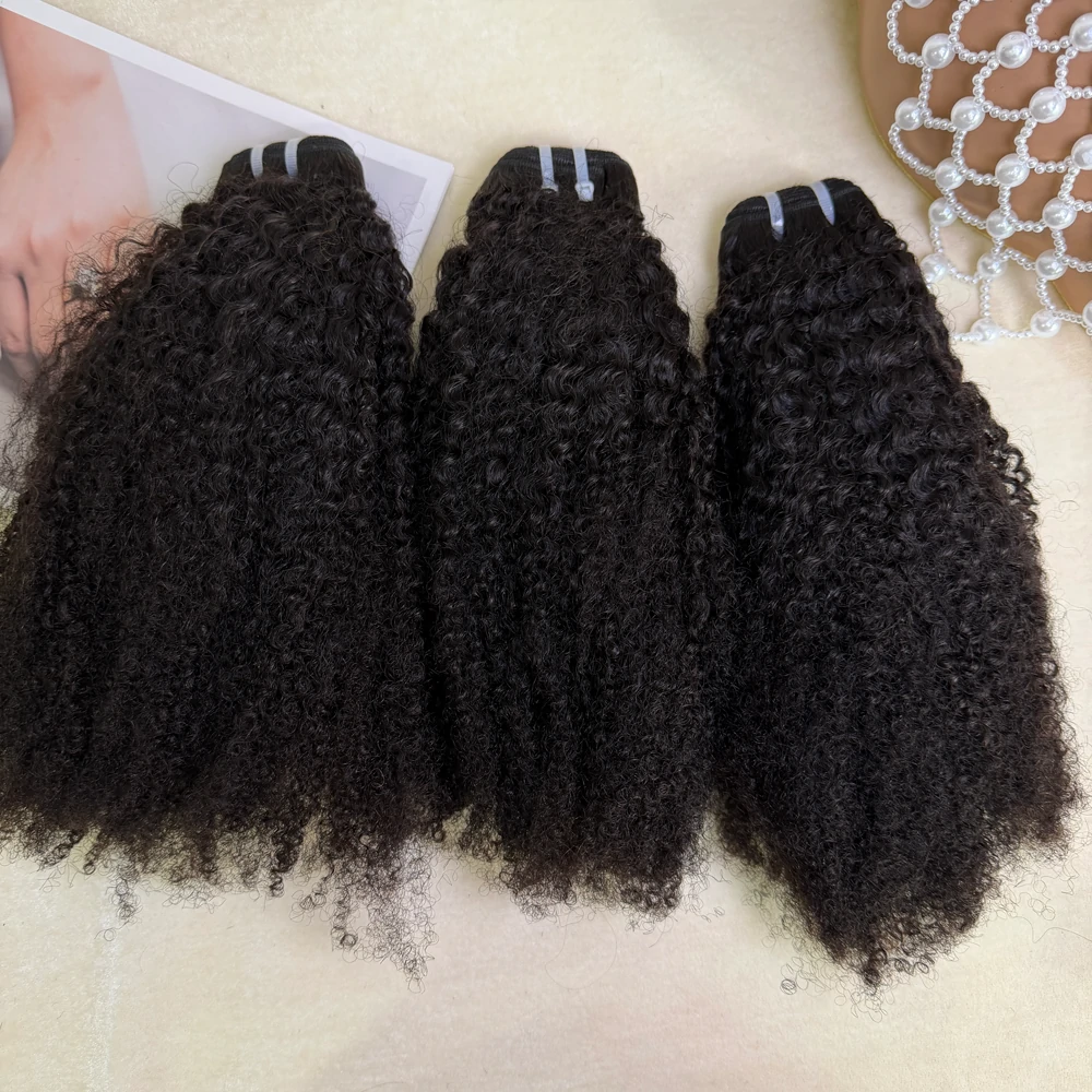Afro Curly 4C Mink Virgin Afro Curly Hair Bundles - Image 1