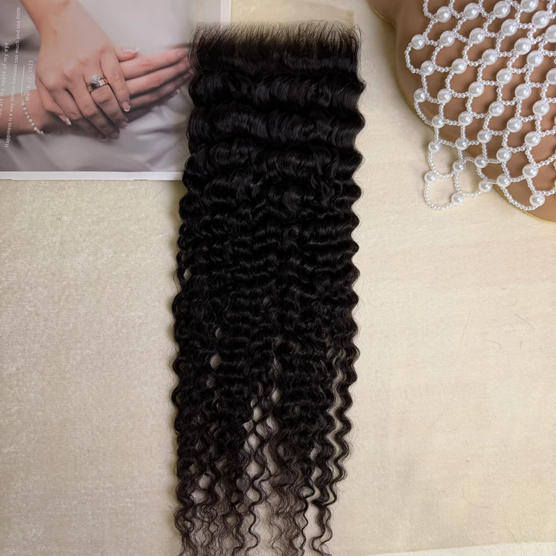 5x5 HD lace closure deep wave Virgin hair 5x5 HD Lace Cloure Deep Wave Hair - Image 1